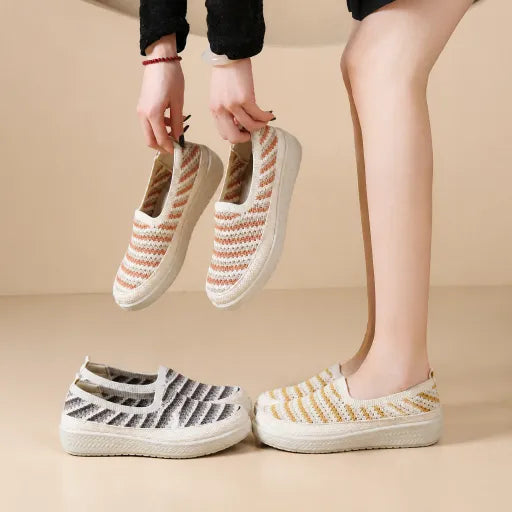 Zapatos casuales cómodos para mujer, suela blanda antideslizante y versátiles