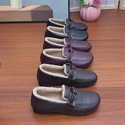Zapatos de algodón de piel femenina (nudo)