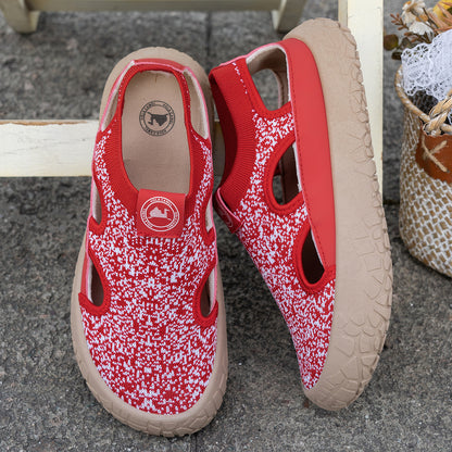 Slip-on, sandalias caladas transpirables casuales, cómodas y versátiles