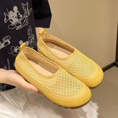 Zapatos planos para mujer nuevos 2026, suela blanda de malla transpirable