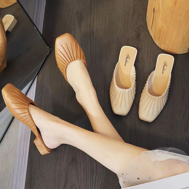 Zapatos planos con punta cerrada nuevos 2026, sandalias cómodas y antideslizantes, suela blanda slip-on