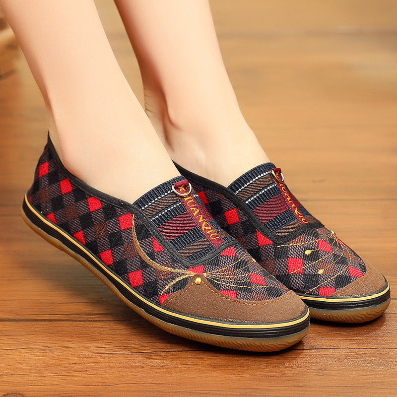 Zapatos de suela blanda antideslizante, calzado de tela cómodo y transpirable