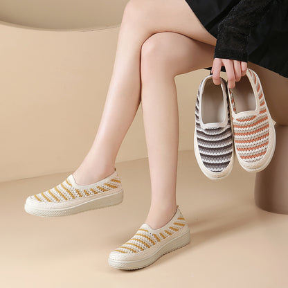 Zapatos casuales cómodos para mujer, suela blanda antideslizante y versátiles