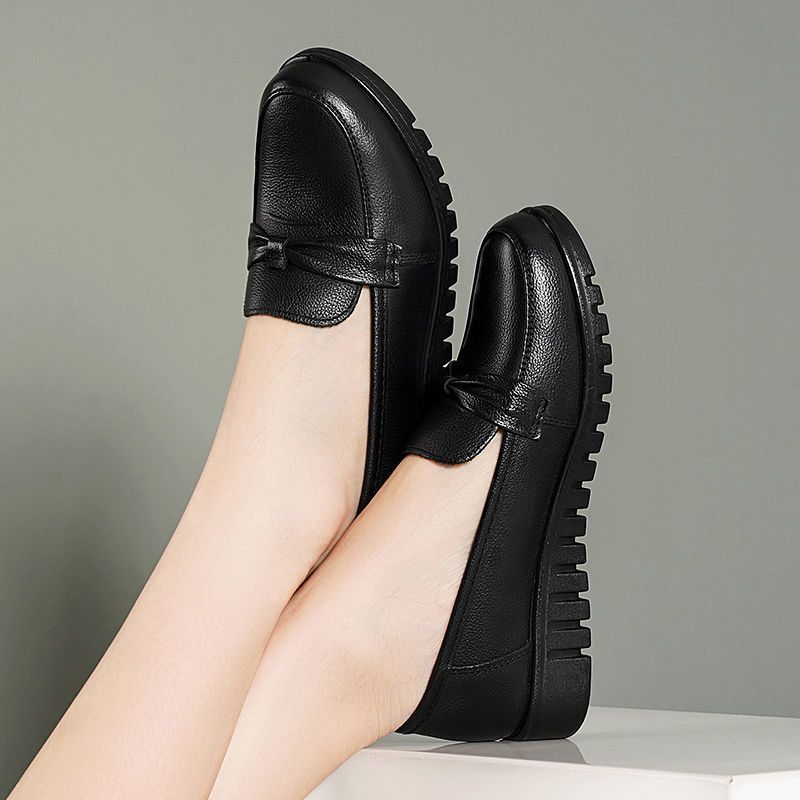 Zapatos de Piel 100% Suave Suela Blanda, , Zapatos Planos Confortables, Suela Flexible Antideslizante y Transpirable