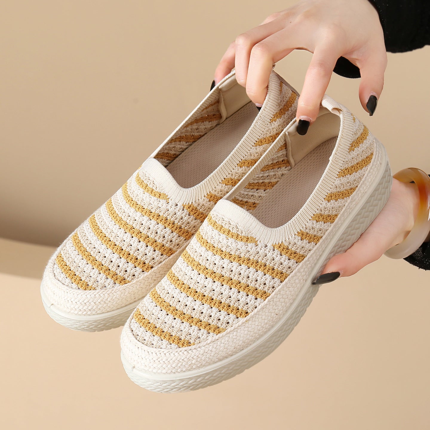 Zapatos casuales cómodos para mujer, suela blanda antideslizante y versátiles