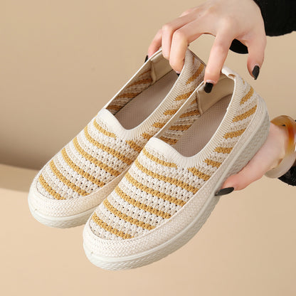 Zapatos casuales cómodos para mujer, suela blanda antideslizante y versátiles