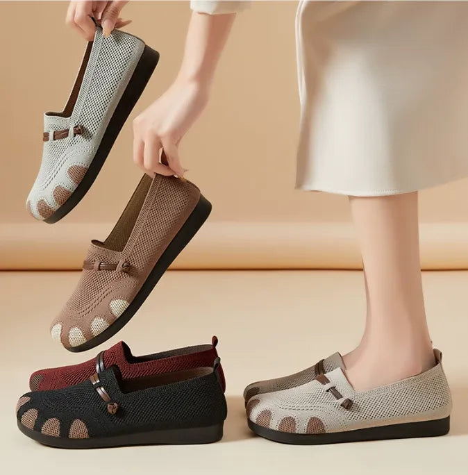 Zapatos de malla para mujer 2026: cómodos, transpirables, suela blanda, antideslizantes, antiolor, casuales, planos y fáciles de poner