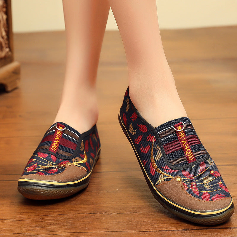 Zapatos de suela blanda antideslizante, calzado de tela cómodo y transpirable