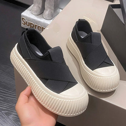 Zapatos planos nuevos de verano 2026, zapatillas deportivas antideslizantes de suela blanda, estilo slip-on