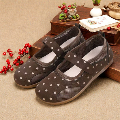 Zapatos Mary Jane para mujer, suela blanda transpirable de malla plana, calzado de tela de moda y versátil