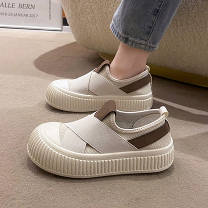Zapatos planos nuevos de verano 2026, zapatillas deportivas antideslizantes de suela blanda, estilo slip-on