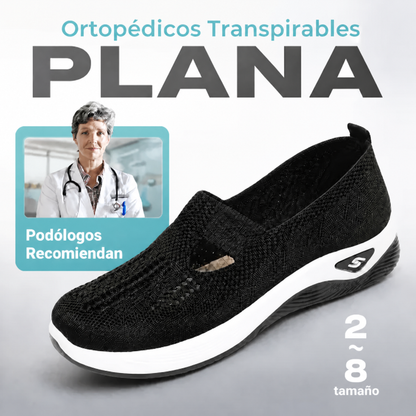 Zapatillas Deportivas Ligeras de Malla Transpirable para Mujer – Sin Cordones, Suela Plana, Comodidad Total