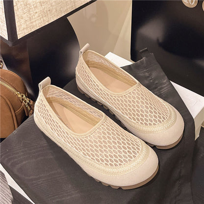 Zapatos planos para mujer nuevos 2026, suela blanda de malla transpirable