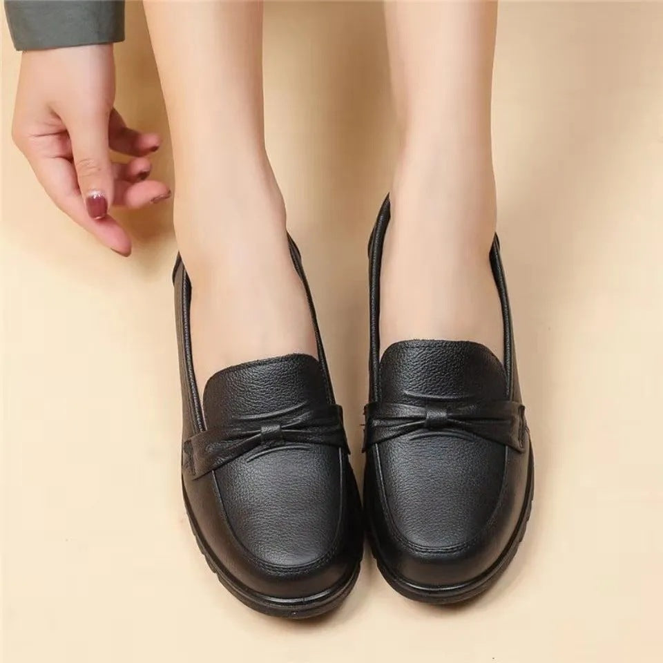 Zapatos de Piel 100% Suave Suela Blanda, , Zapatos Planos Confortables, Suela Flexible Antideslizante y Transpirable