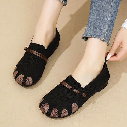 Zapatos de malla para mujer 2026: cómodos, transpirables, suela blanda, antideslizantes, antiolor, casuales, planos y fáciles de poner
