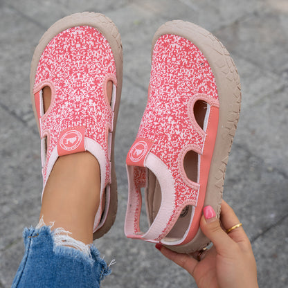 Slip-on, sandalias caladas transpirables casuales, cómodas y versátiles