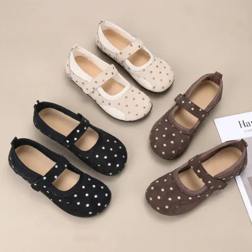 Zapatos Mary Jane para mujer, suela blanda transpirable de malla plana, calzado de tela de moda y versátil
