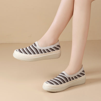 Zapatos casuales cómodos para mujer, suela blanda antideslizante y versátiles