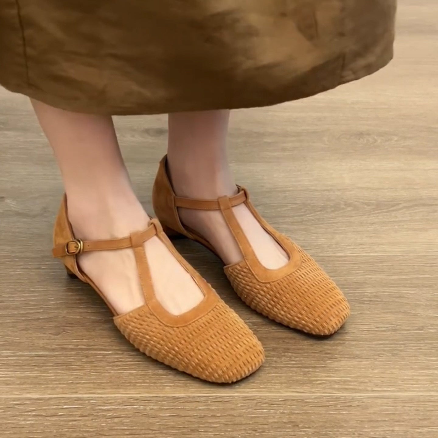 Sandalias vintage con punta cerrada, zapatos romanos de tacón grueso