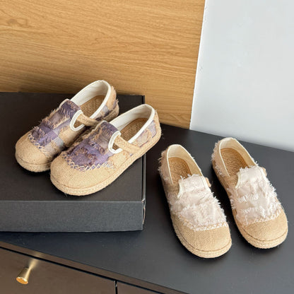 Zapatos planos bordados estilo étnico, suela blanda