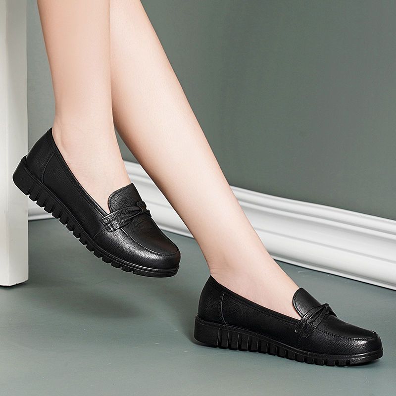 Zapatos de Piel 100% Suave Suela Blanda, , Zapatos Planos Confortables, Suela Flexible Antideslizante y Transpirable